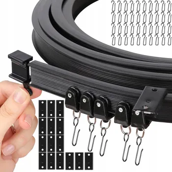 Příslušenství pro záclonu a závěs Lišta na závěsy do stropu, zakřivená, flexibilní