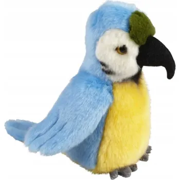plyšák PLYŠÁK PAPOUŠEK ARA HRAČKA PRO DĚTI MODRO-ZLATÝ 18 CM
