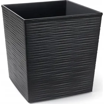 Květináč Plast Květináč šedý Lamela 30 cm x 30 x 30,5 cm