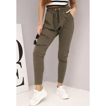Dámské tepláky s elastickým pasem khaki Kesi kaki 3516134