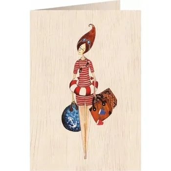 Obraz Dřevěné přání C6 + obálka Pláž