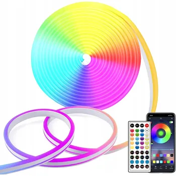 LED páska LED pásek RGB 10m Vodotěsný Dálkový Ovladač Aplikace IP65 24V Neon Flexibilní