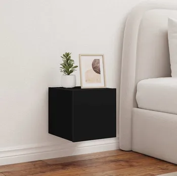 Komoda vidaXL Nástěnné TV skříňky s LED 2 ks 30,5 x 35 x 30 cm [837229] Barva: Černá