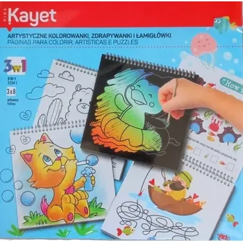 omalovánky Umělecké omalovánky, seškrabávací obrázky a hlavolamy