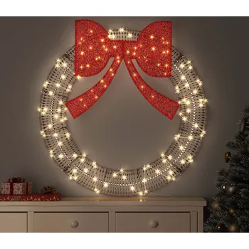 vidaXL Věnec s 150 LED diodami Teplá bílá 120 cm PET [42019138]