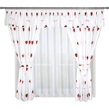 Záclona Fliying Hotová záclona L209 jahody, 400x160 cm