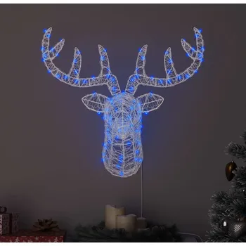 vidaXL Hlava soba s 140 LED diodami Modrá 68 x 36,5 x 62,5 cm Akryl [42019063]