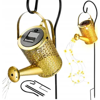 Venkovní osvětlení Solární Zahradní Lampa Konvička se Soumrakovým Senzorem, Vodotěsná LED IP44