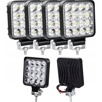 Přídavný světlomet 4x PRACOVNÍ SVĚTLO 16 LED HALOGEN 48W SADA PRO ODTAHOVKU TRAKTOR