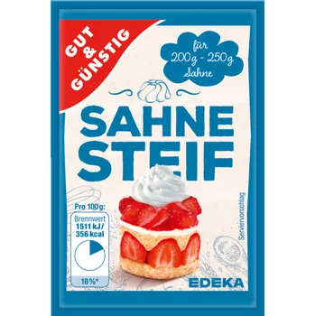 Přisada na vaření a pečení G&G Ztužovač šlehačky 5x8g, 40 g - originál z Německa