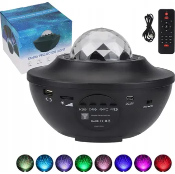 Osvětlovací technika LED PROJEKTOR HVĚZDNÉ OBLOHY S HLASOVÝM OVLÁDÁNÍM A DÁLKOVÝM OVLADAČEM PRO DĚTSKÝ POKOJ