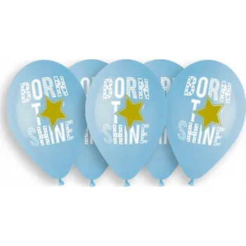 Balónek Balónky klasické Ge.Ma.R. Born to Shine modré 5 kusů