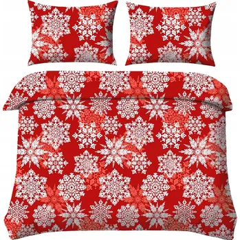 Povlečení POVLEČENÍ VÁNOČNÍ SADA 140x200 + 1 x 70x80cm Oboustranné -