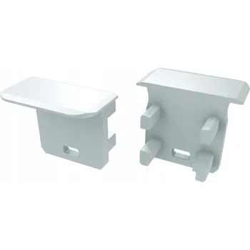 LED lišta Záslepka pro LED profil TYP-G bílá s otvorem, sada