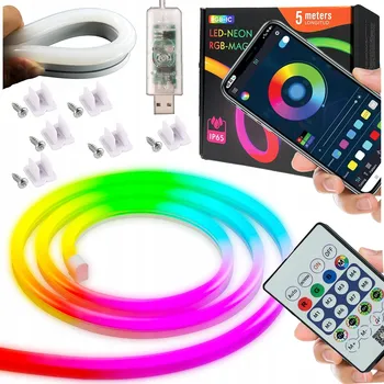 LED páska LED pásek RGB 5m USB IP65 Dálkový Ovladač Aplikace Neon Dekorativní Vodotěsný