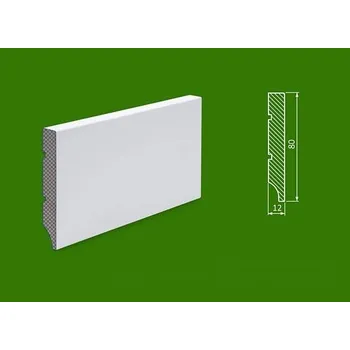 Podlahová lišta NOVÁK Podlahová - soklová lišta 80x12R1Plus MDF bílá RAL9003 WD3PLUS