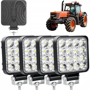 Přídavný světlomet 4x PRACOVNÍ SVĚTLO 16 LED HALOGEN 48W SADA PRO ODTAHOVKU TRAKTOR