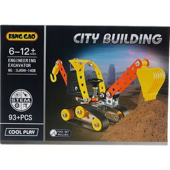 ostatní stavebnice STAVEBNICE PRO KROUCENÍ, KOVOVÝ BAGR S 3D NÁŘADÍM