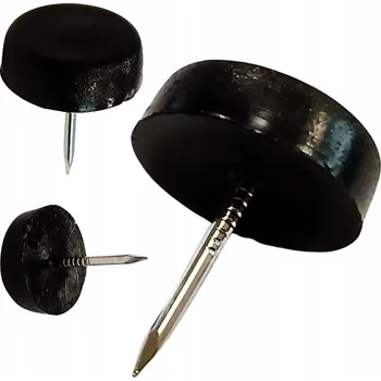 Podložka pod nábytek Nábytkový kluzák jednoduchý fi15,7 patka pro nábytek zatloukací ČERNÁ 100 KS