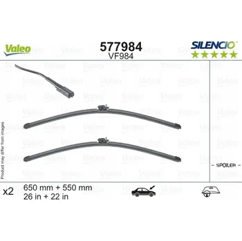 Stěrač Lišta stěrače Valeo 577984 přední 650 mm