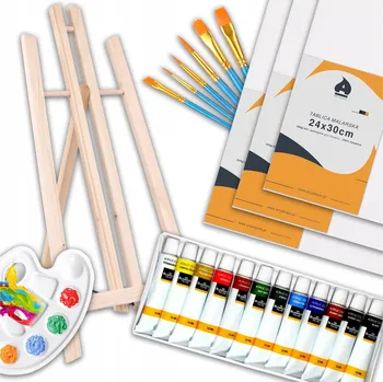 Výtvarná sada Velká Umělecká Sada na Malování Malířská Sada pro Děti + Stojan