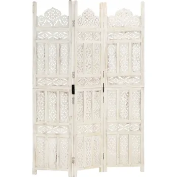 Paraván Paraván pokojový dřevěný 120x165 cm, bílý