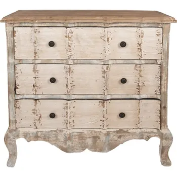 Komoda Béžová antik dřevěná komoda se šuplíky Chantien - 95*38*90 cm