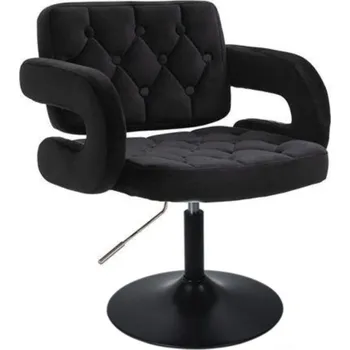 LuxuryForm DESIGN Kosmetická židle ADRIA VELUR na černém talíři - černá