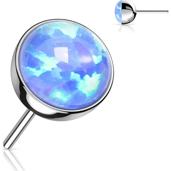 Módní doplněk Šperky4U Kamínek opál k PUSH IN piercingu TITAN - TIT1149-OP05-030