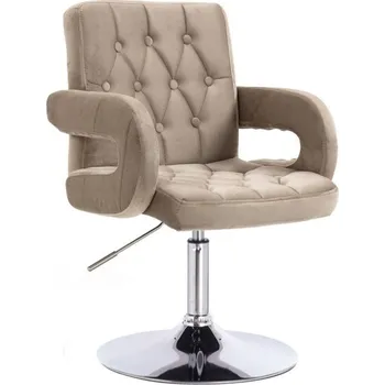 LuxuryForm DESIGN Židle BOSTON VELUR na stříbrném talíři - latte