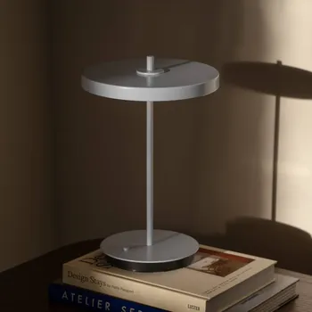 Lampička UMAGE LED dobíjecí stolní lampa Asteria Move fog grey uni, 31cm - Podstavec - Ø 15 cm, výška 1,8 cm; výška stínidla 1,8 cm šedá mlha 1 x 1,8 W LED - Doprava zdarma