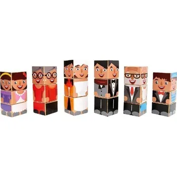 plyšák Skládací kostičky Rodina