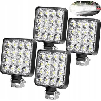 Přídavný světlomet 4x LED pracovní světlo halogen 48W 12-24V pro traktor bagr sada