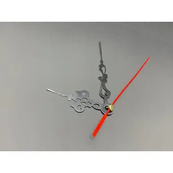 Hodiny Ručičky hodin nástěnných, kroucené, černo-červené, 3 ručičky, 9x9x6 cm 10 Ks