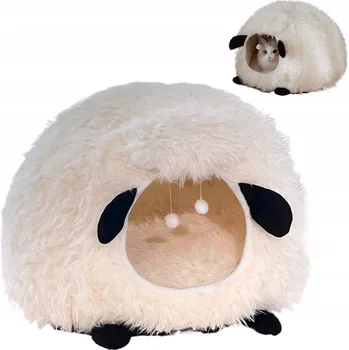 Pelíšek pro psa OVCE Teplé Pelíšek pro kočky Domeček Pohodlné a měkké Potah Ovečka