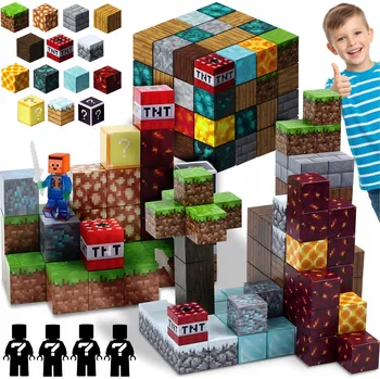 ostatní stavebnice Stavebnice Pixely 152 kusů Mix konstrukčních kostek 4x panáček