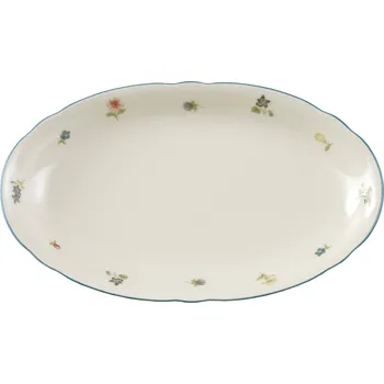 Talíř Oválný talíř 23,5 × 14 cm porcelán Streublume Marie Luise Seltmann Weiden