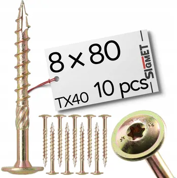 Vrták Šrouby do dřeva Sigmet 8 x 80 mm 1 ks
