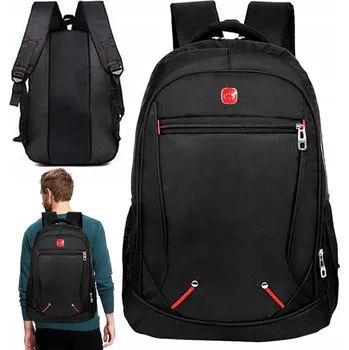 Školní batoh černý velký syntetický 30 l s kapsami