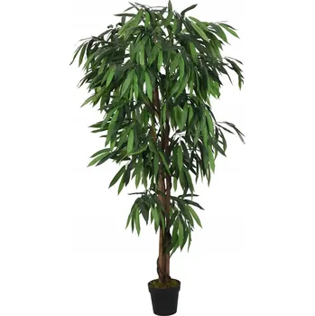 umělá květina Umělý Mangovník v Plastovém Květináči, 80 cm, Zelený