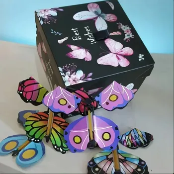 Dárková krabička Dárková krabička pro různé příležitosti "Nejlepší přání" s motýly