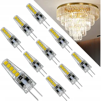 Žárovka 10x LED žárovka G4 6W mini TEPLÁ BARVA AC/DC 12V 2700K 2835 SMD
