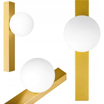 Nástěnné svítidlo Nástěnné svítidlo lampička na čtení vnitřní LED skleněná koule zlatá