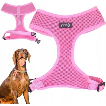Postroj pro psa BEZTLAKOVÉ POSTROJE PRO PSA XL PRODYŠNÉ POHODLNÉ POSTROJE PRO PSA PINK