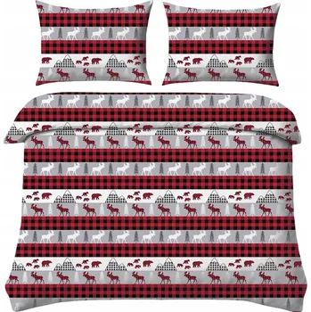 Povlečení POVLEČENÍ VÁNOČNÍ SADA 160x200 + 2 x 70x80cm Oboustranné -