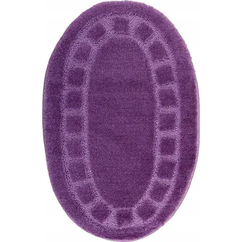 Koupelnová předložka KOUPELNOVÝ KOBEREČEK PROTISKLUZOVÝ OVÁLNÁ FIALOVÁ MĚKOUČKÁ OCEAN 60x100 cm