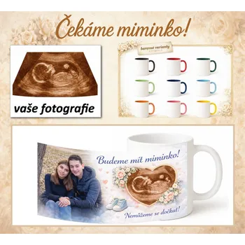 Čekáme miminko 4 - bílý / vtipná karikatura