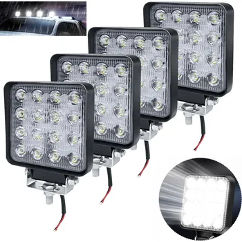 Přídavný světlomet 4x PRACOVNÍ SVĚTLO 16 LED HALOGEN 48W SADA PRO ODTAHOVKU TRAKTOR