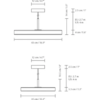 Osvětlení Závěsné světlo UMAGE LED Asteria Plus Medium perlově bílá Ø 43 cm CCT 1 x 23,6 W LED - Doprava zdarma