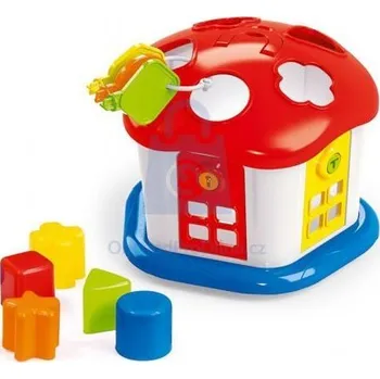 Hračka pro nejmenší Prostrkávadlo domeček s klíči 20 x 20 x 16,5 cm, balení 1 ks